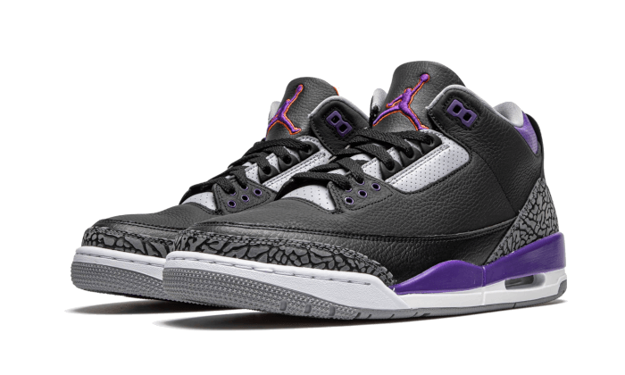 Air Jordan 3 Retro Black Court Purple - VIARESELL