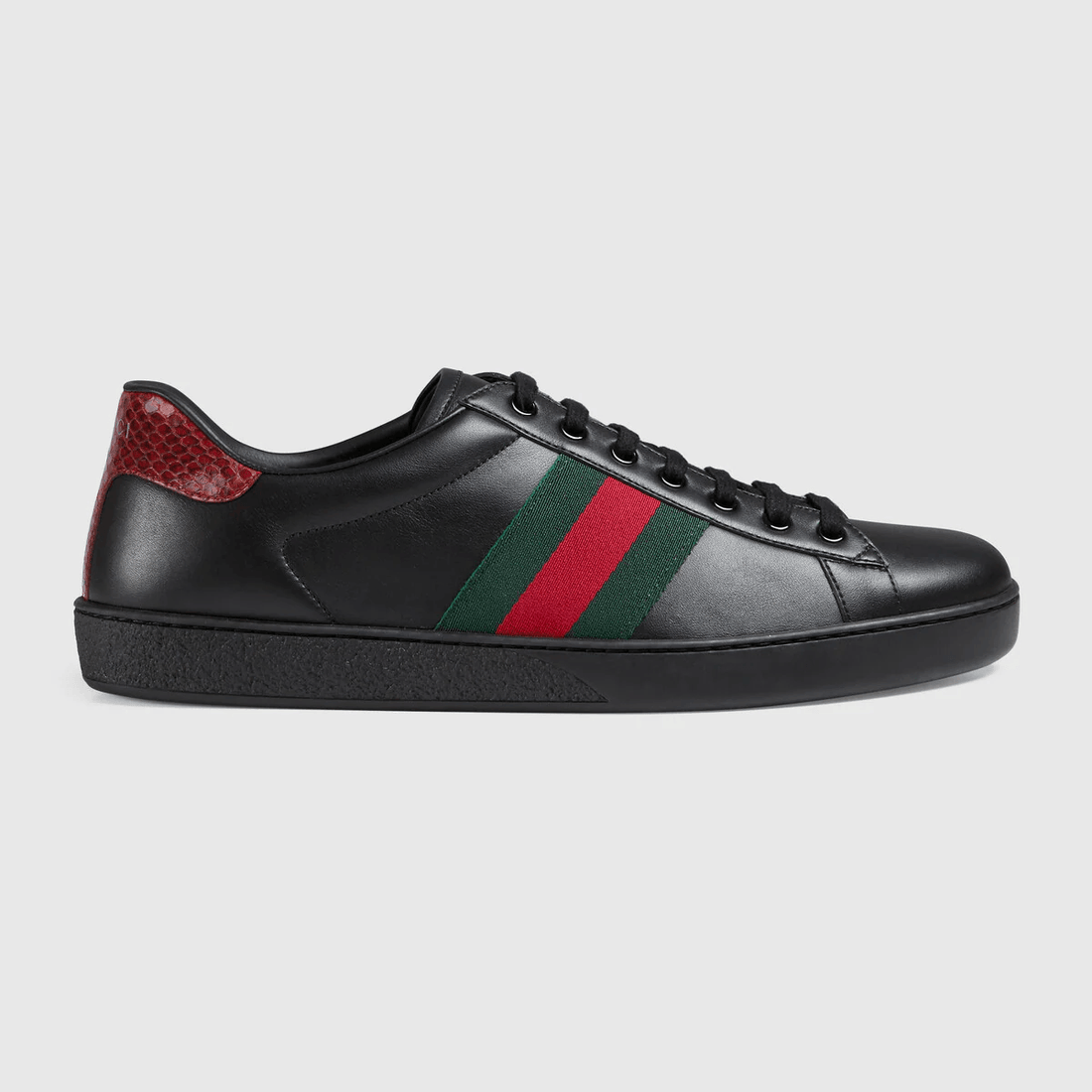 Gucci Ace Black Leather - VIARESELL