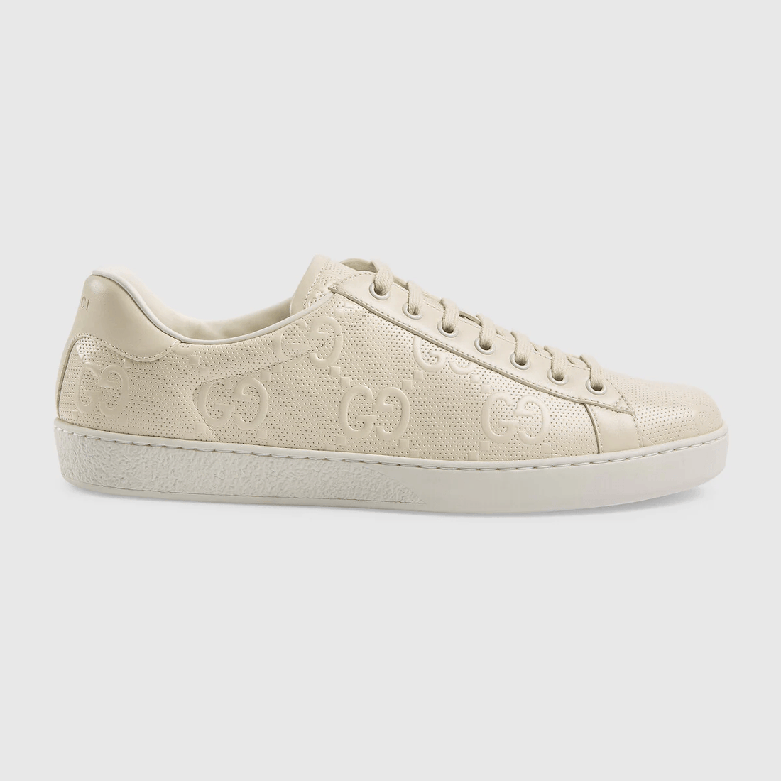 Gucci Ace GG White Leather - VIARESELL