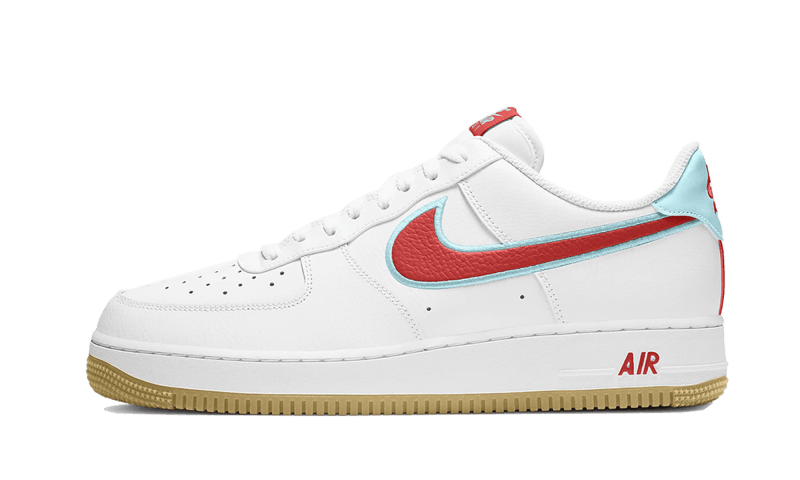 Nike Air Force 1 Low White Chile Red Glacier Ice - VIARESELL
